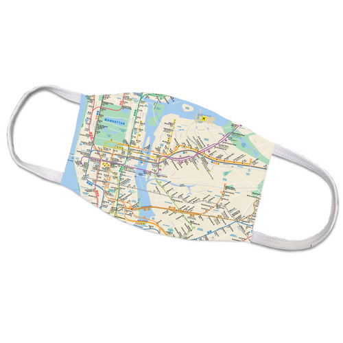 New York Marathon Map Face Mask