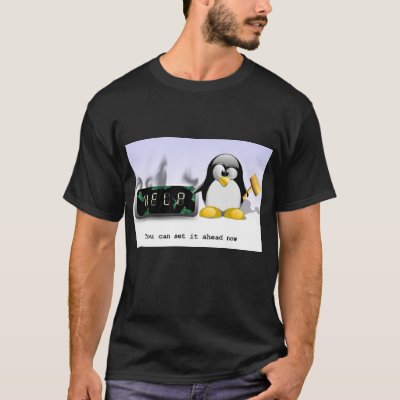 Black Penguin Anti Daylight Saving Time T-Shirts