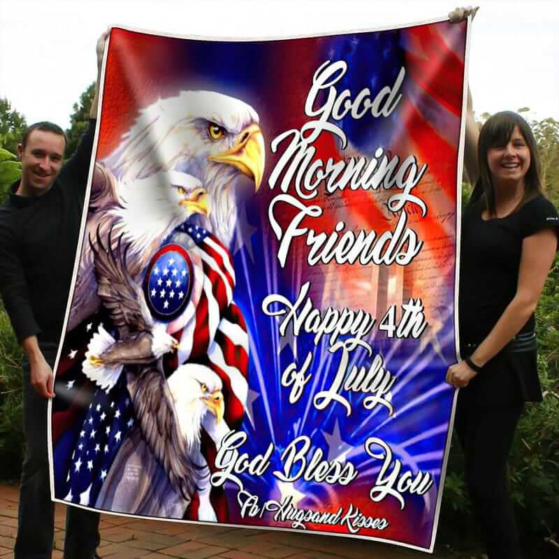 4th Of July America Eagle B 114 Blanket