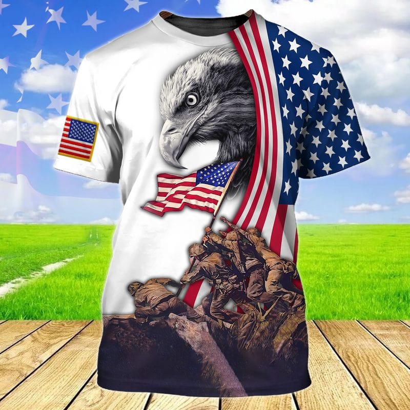 Fancy American Veterans Custom 3D Tshirt