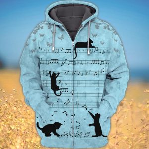 The trendiest cat music hoodie 