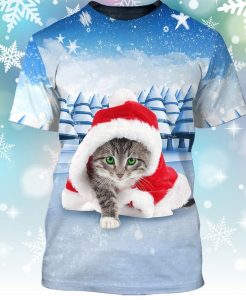 Creative cat shirt for Christmas season