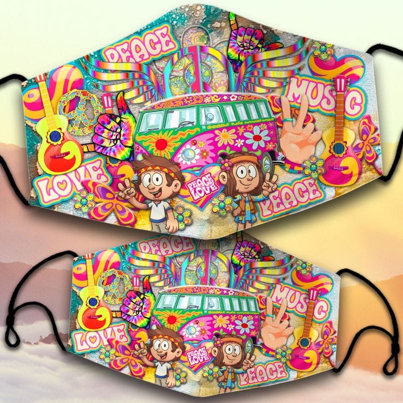 Kid Hippie face mask this year Hippie face mask for children.