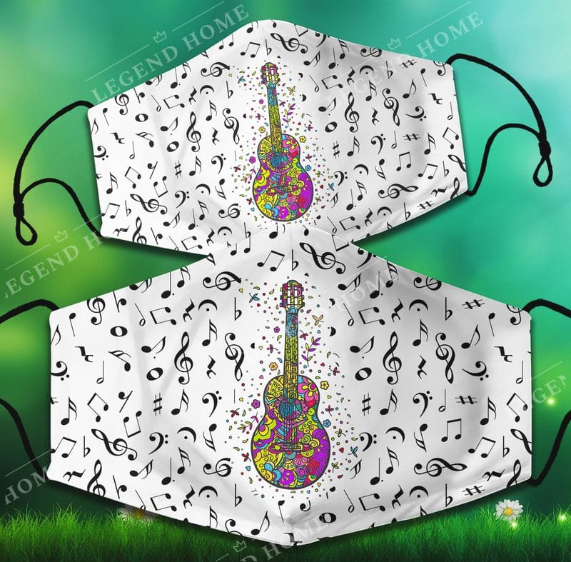 Music Hippie Face Mask Guitar Hippie Face Mask 2021