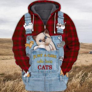 I'm just a girl who loves cat hoodie