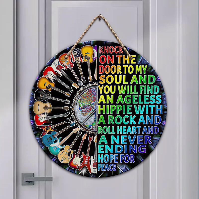 Best Hippie Round Wooden Sign to welcome your guests Hippie Round Wooden Sign to welcome your guests