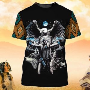 Chic Eagle T-shirt with Native American design