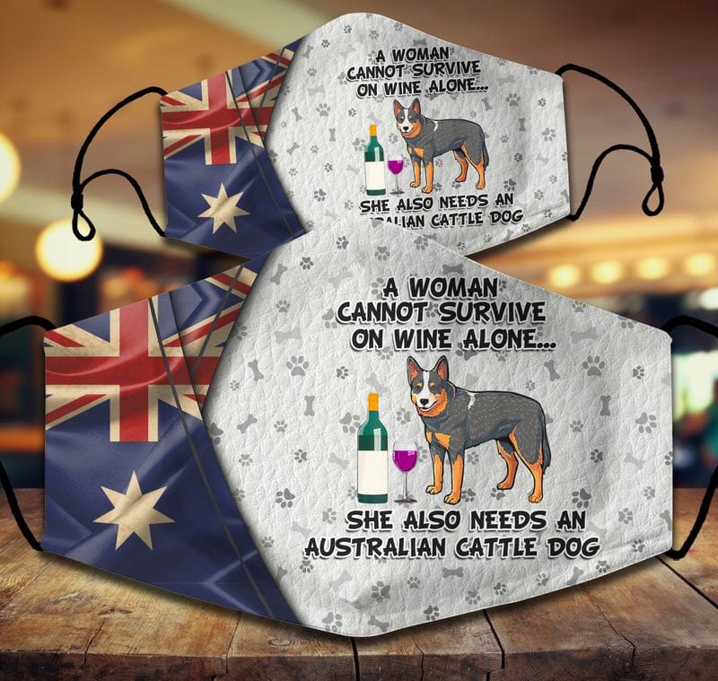 15 Lovely Dog Face Masks Every Dog Mom & Dad Would Love 6 Australian Cattle Dog Face Mask