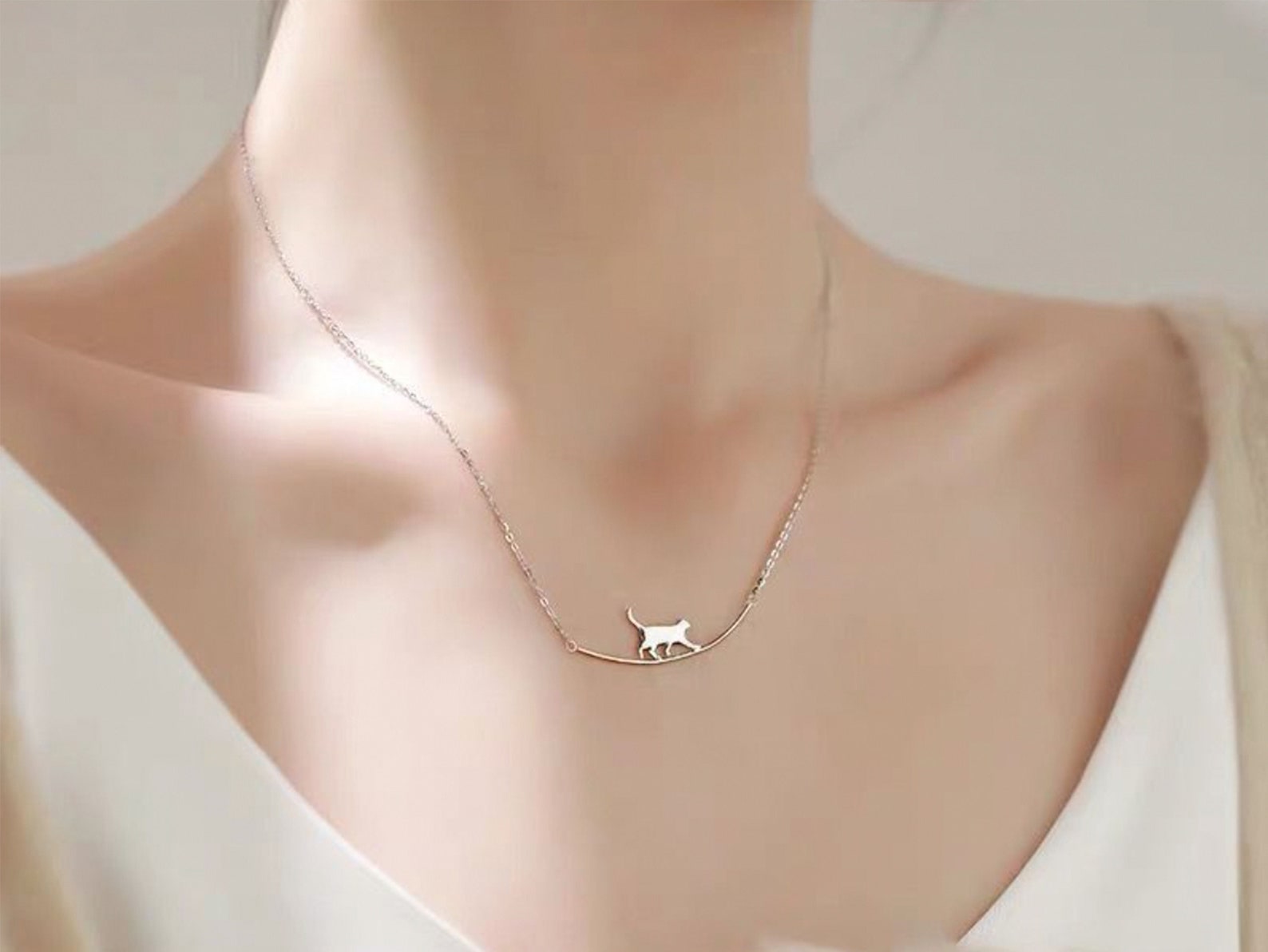 Walking Cat Necklace