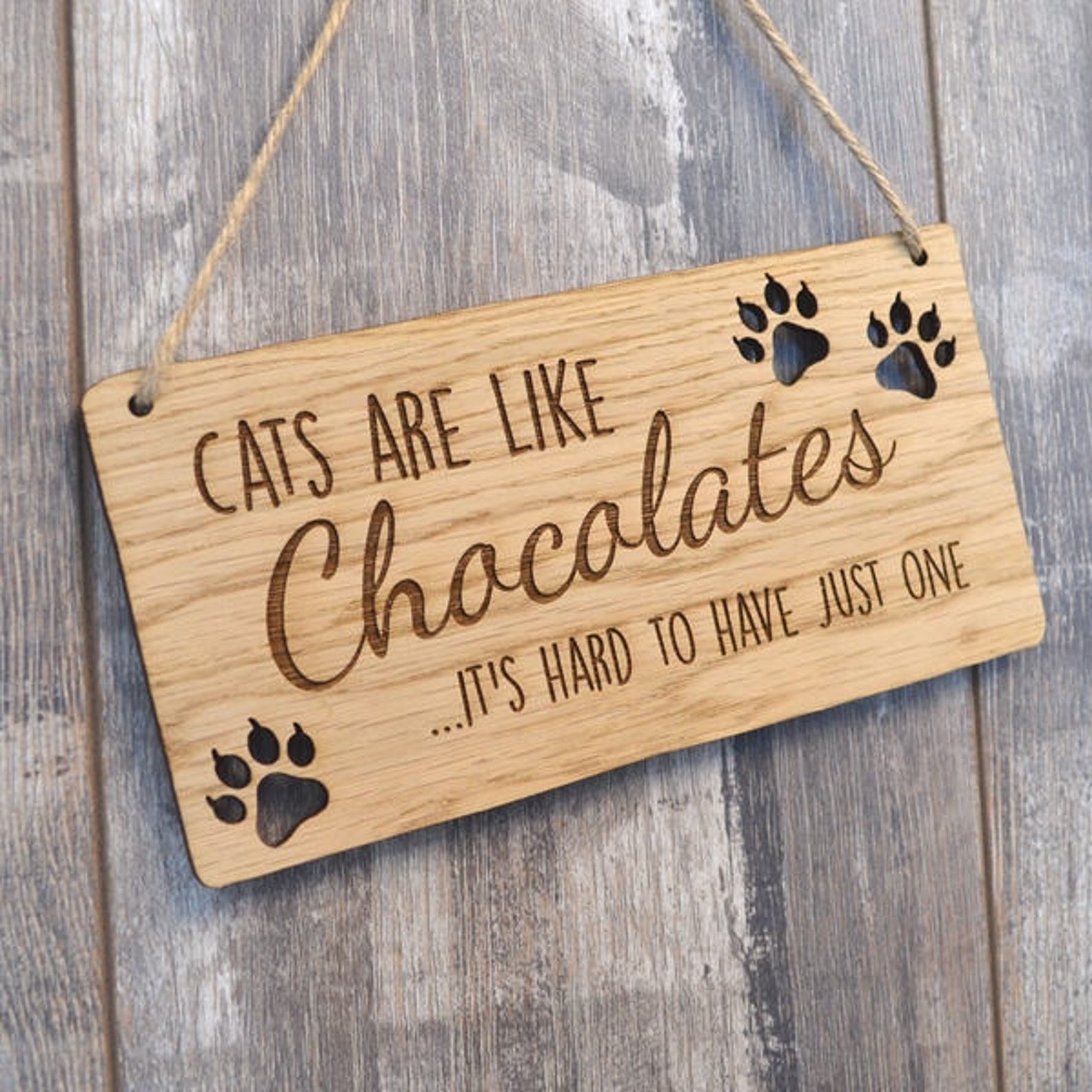 Cats Make Me Happy Wooden Sign