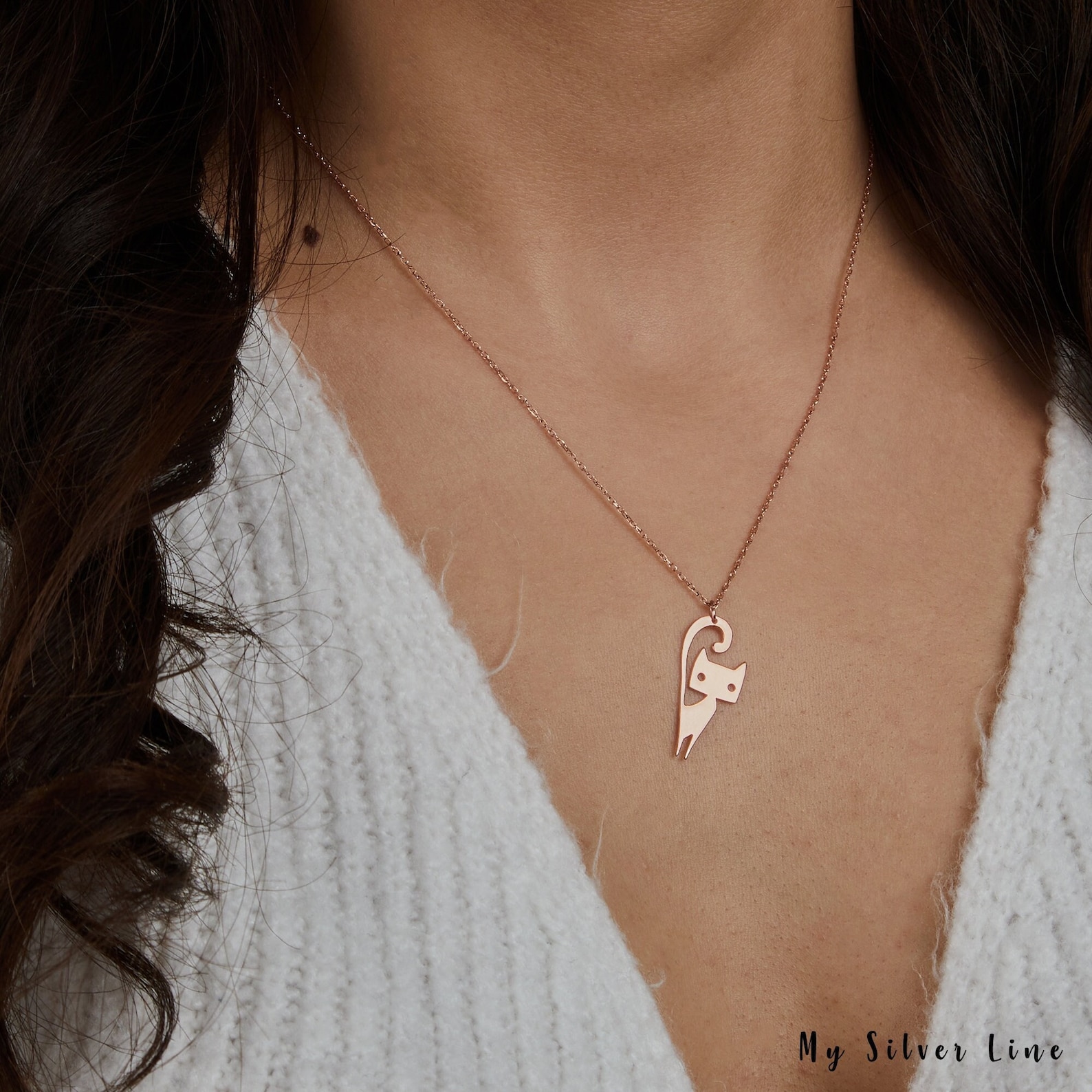 Personalized Cat Friend Necklace 