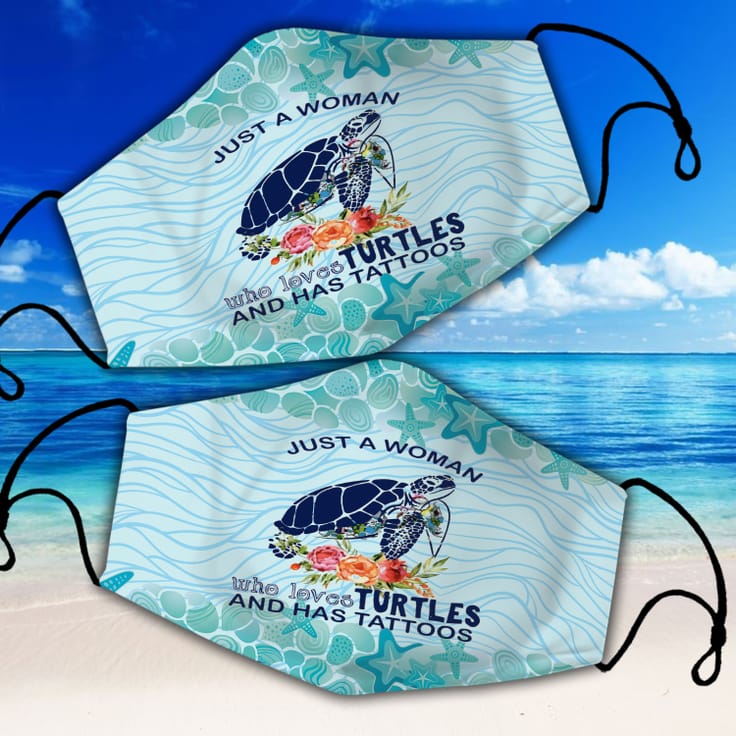 Just A Woman Who Loves Turtles Mask