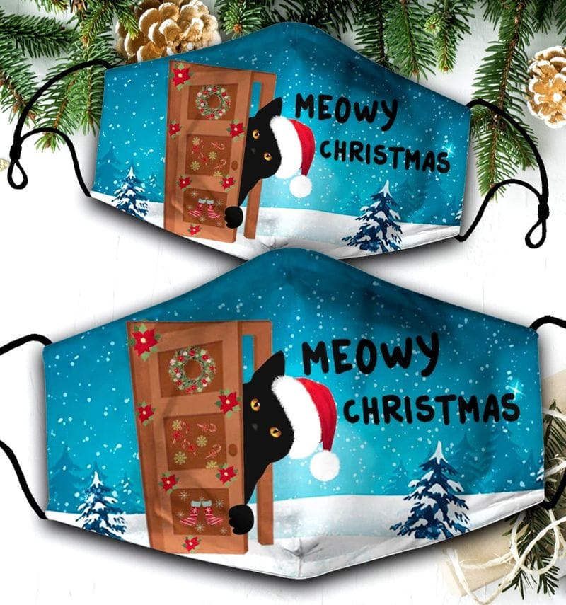12 Cat Face Masks to Stay Safe And Stylish At The Same Time 11 Meowy Christmas Cat Mask