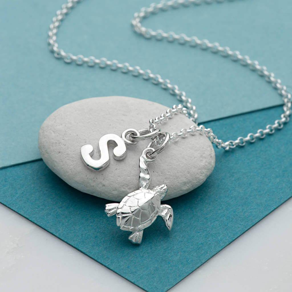 original turtle necklace with personalised message card
