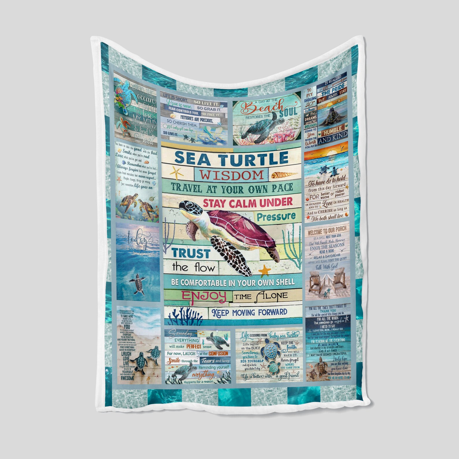 10 Turtle Blankets That Will Actually Make Your Room Looks Better 7 Aesthetic Blue Turtle Blanket