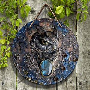 BEST BEAUTIFUL OWL CUSTOM WOODEN SIGN