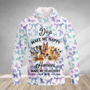 BEST-SELLER DOG LOVER 3D ALL OVER PRINT 3D ZIPPER HOODIE