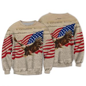 BEST EAGLE WITH US CONSTITUTION 3D SHIRT 3D SWEATSHIRT