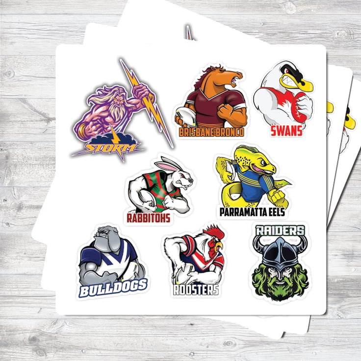 POWERFUL ANIMALS NATIONAL RUGBY LEAGUE LARGE STICKER