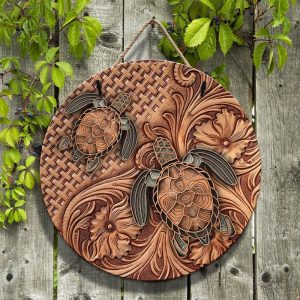 BEST-SELLER TURTLE ROUND WOODEN SIGN 