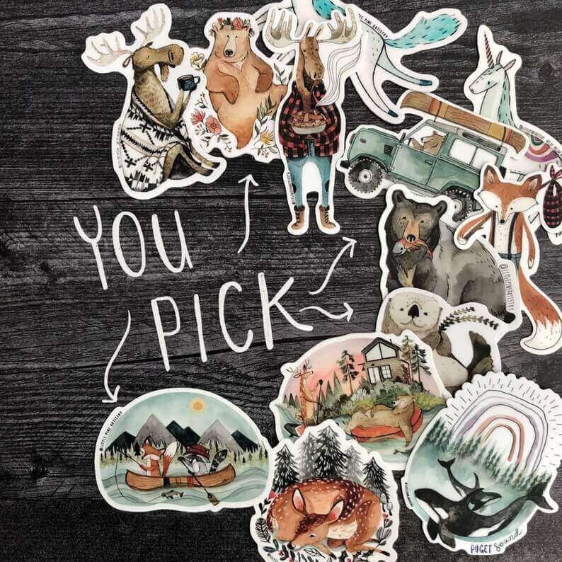 Classic Woodland Animal Stickers