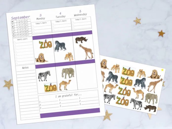 ZOO Animals Planner Stickers Thumbnail