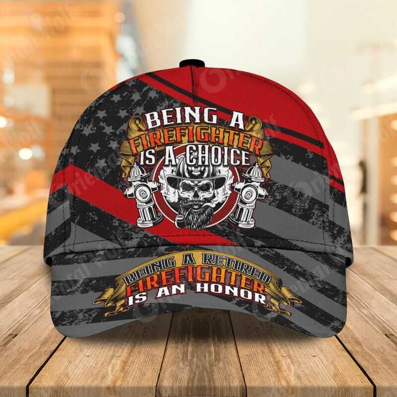 BEING A FIREFIGHTER SKULL CLASSIC CAP