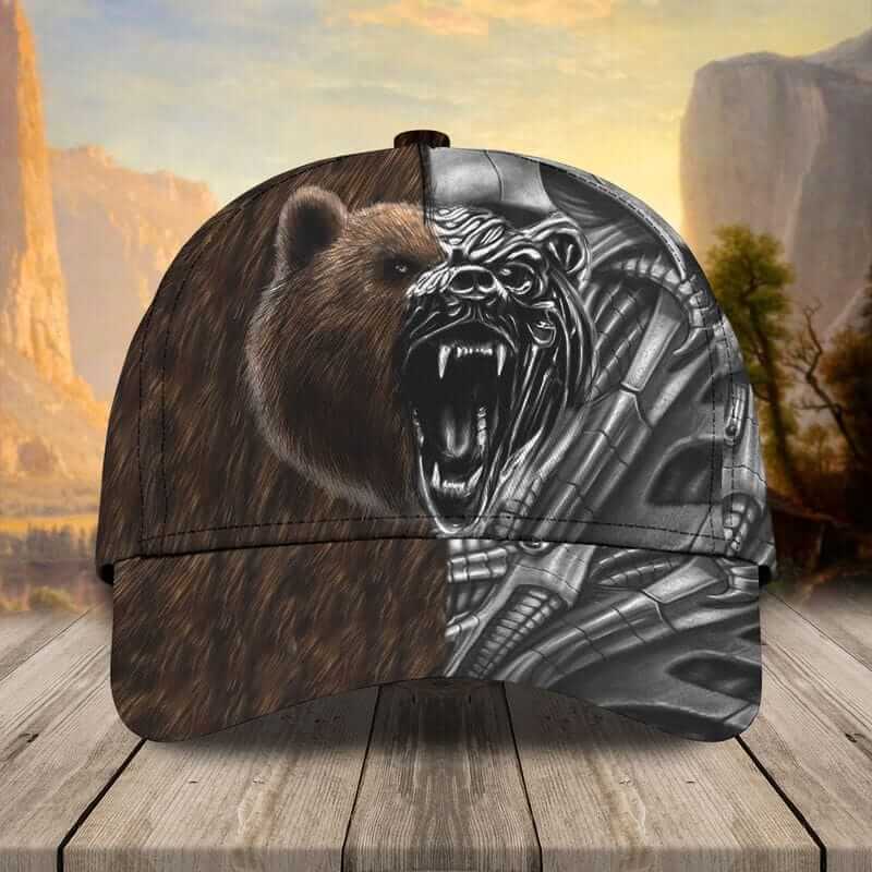 CYBORG GRIZZLY CAP - HEZ98-169 CLASSIC CAP CYBORG GRIZZLY ANIMAL CAPS