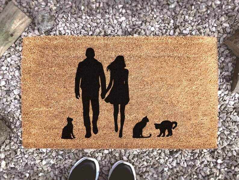 Cats And Their Humans Doormats