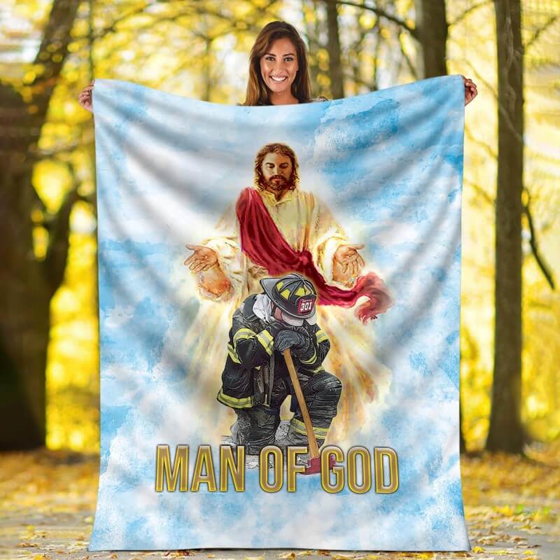 Cofadi Jesus Firefighter Blanket