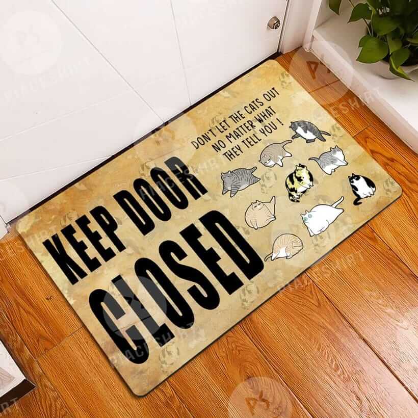 Cat Keep Door Closed Doormats