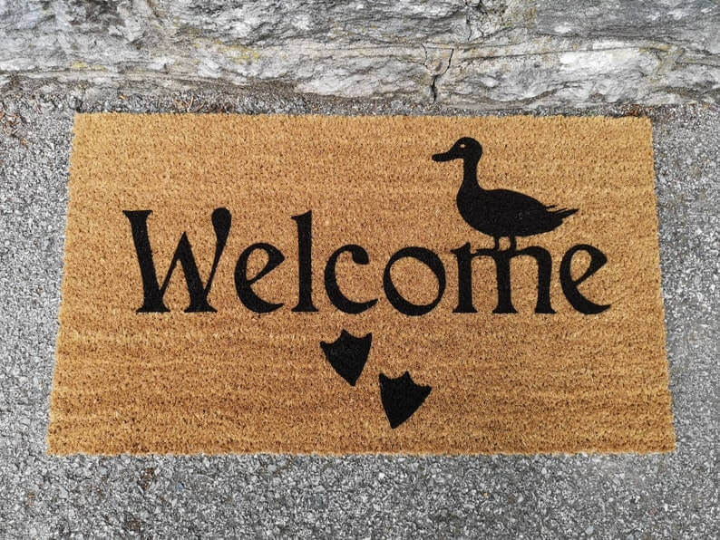 Duck Welcome Door Mat with duck prints Animal Doormats