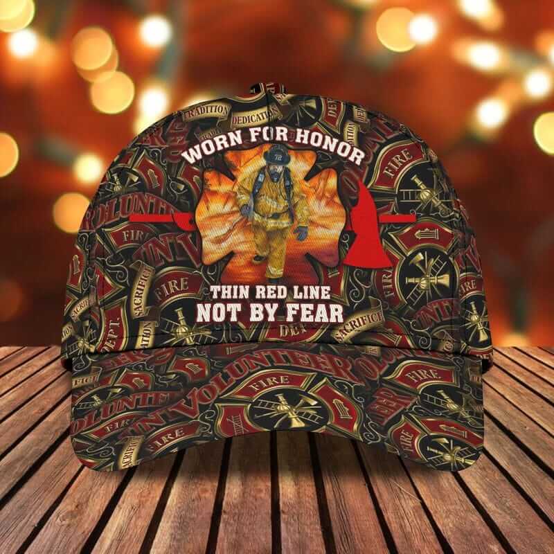 WORN FOR HONOR NOT BY FEAR THIN RED LINE CAP