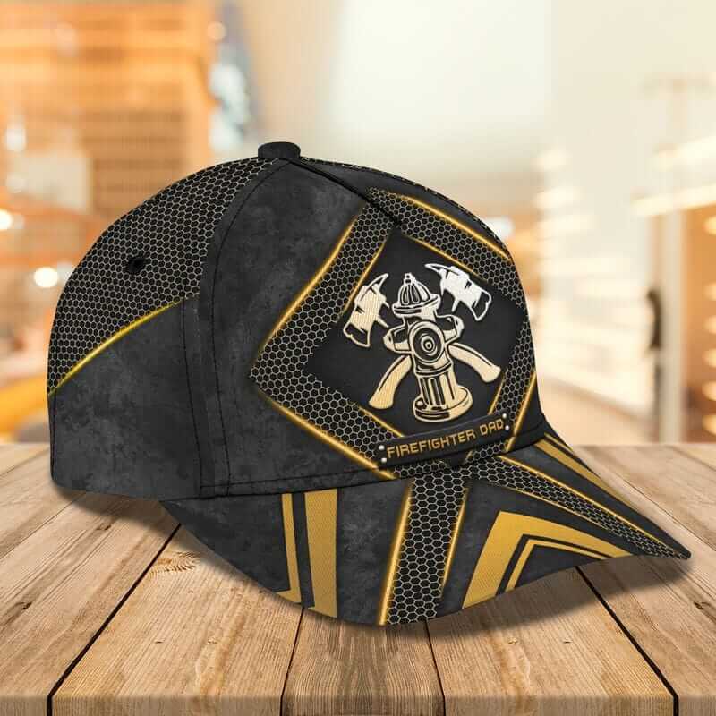 FIREFIGHTER DAD CLASSIC BLACK CAP