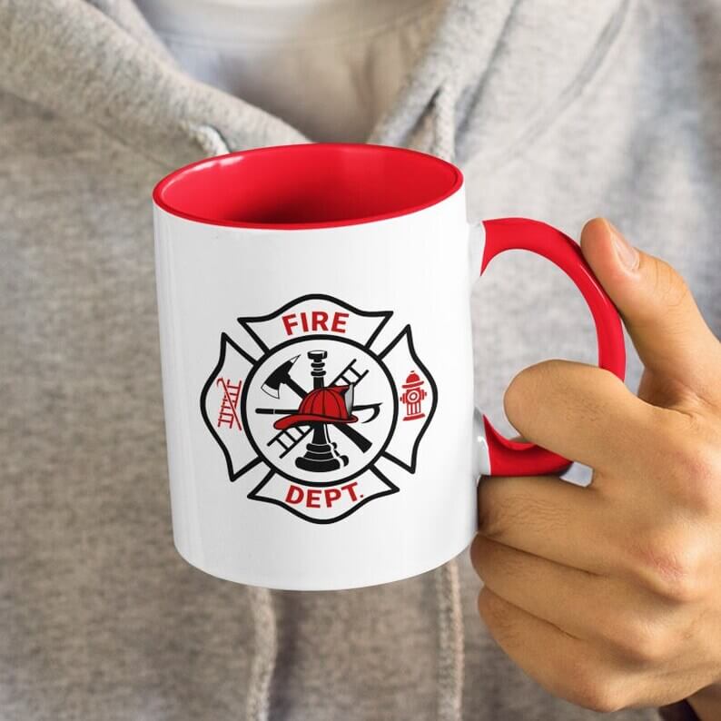Fire Dept Logo Firefighter Cups