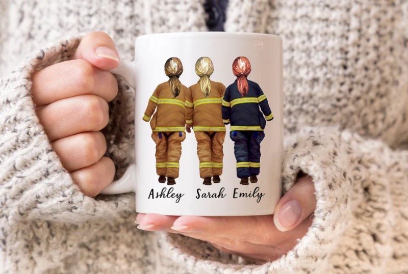 Firefighter Friends Customize Cups