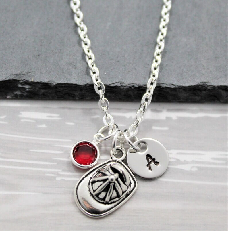 Firefighter Helmet Necklace for Her