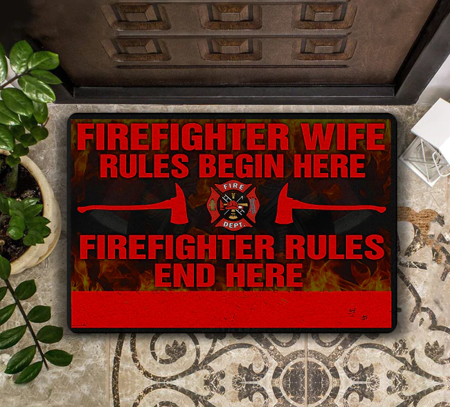 Funny Firefighter Door Mat You Might Want to Get