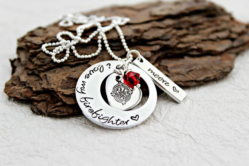 Firefighter Wife Necklace silver