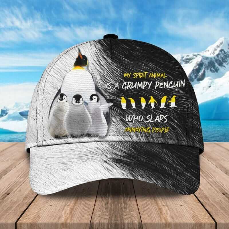 LST149-AMAZING CAP-01 CLASSIC CAP GRUMPY PENGUIN SPIRIT ANIMAL CAPS