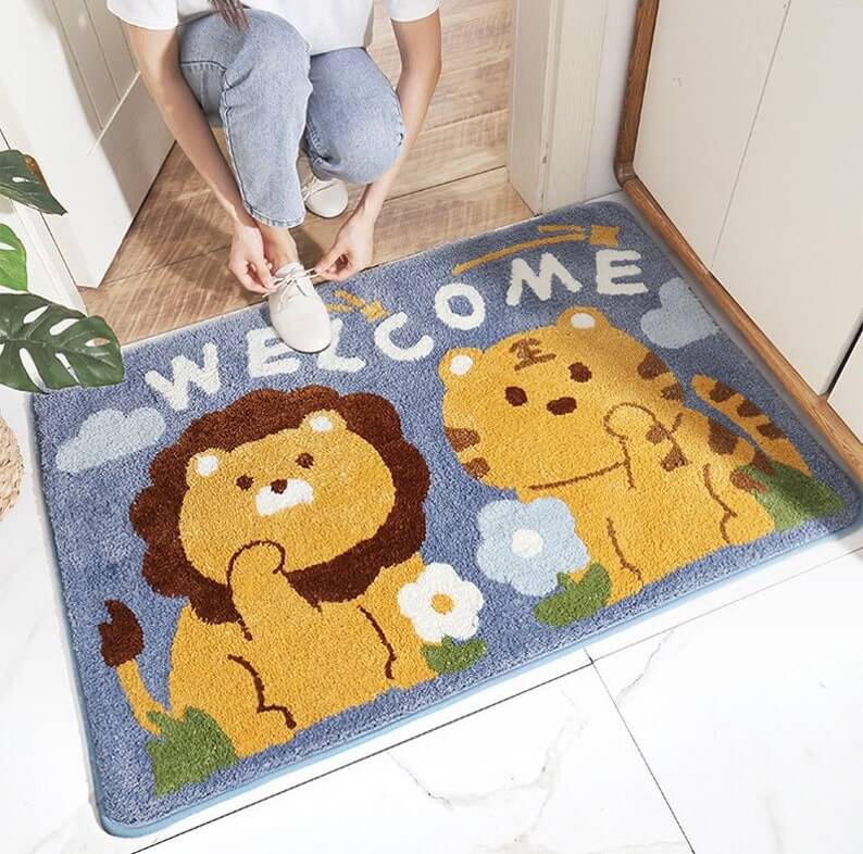 Lion And Tiger Animal Doormats