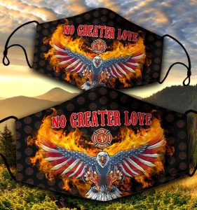 TOP NO GREATER LOVE FIREFIGHTER 3D MASK