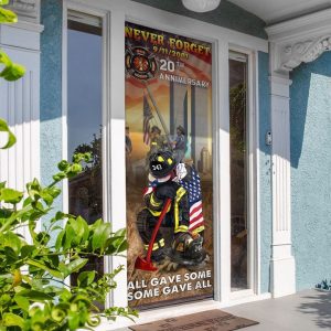 Never Forget September 11 Firefighter Door Cover