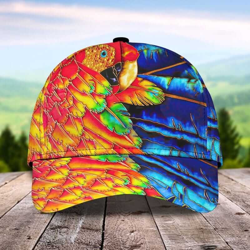 PARROT CAP RED & BLUE - HEZ98-162 CLASSIC CAP PARROT RED AND BLUE CAPS