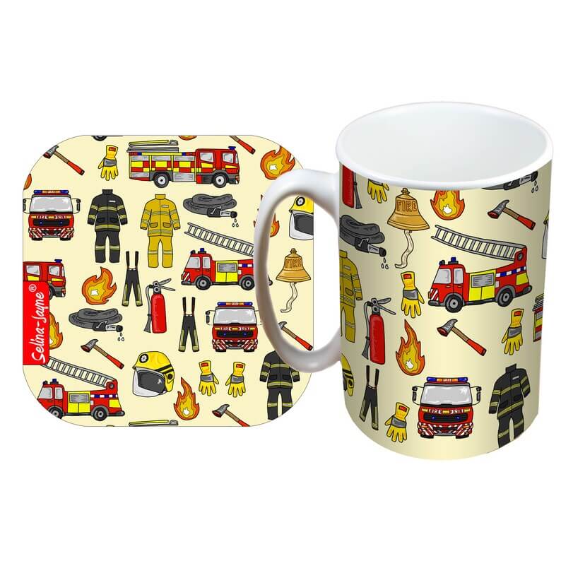 Kids Firefighter Patterned Cups