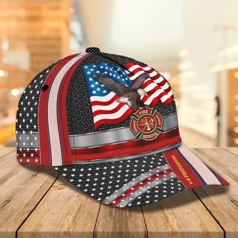 US BALD EAGLE FIRE DEPARTMENT EMBLEM CLASSIC CAP