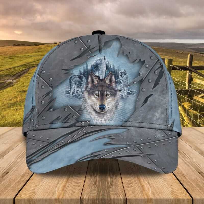 WOLF CAP - CLASSIC CAP - TD97-48 CLASSIC CAP WOLF ANIMAL CAPS