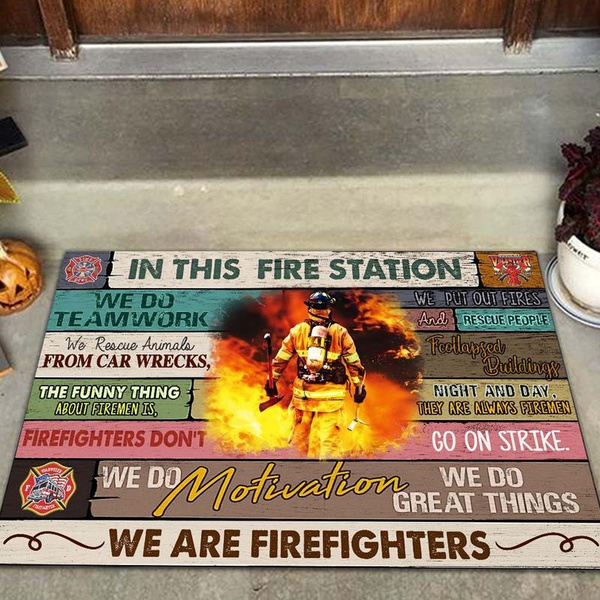 Don't Skip The Best Badass Firefighter Door Mat 